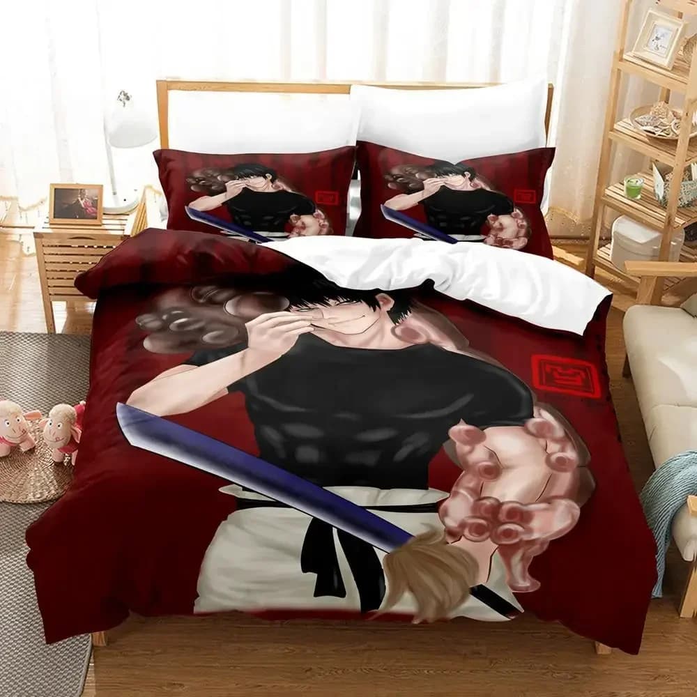 Nuovo Toji Fushiguro Jujutsu Kaisen Set biancheria da letto Singolo Doppio Completo Queen King Size Set letto Aldult Camera da letto per bambini Set copripiumino Anime