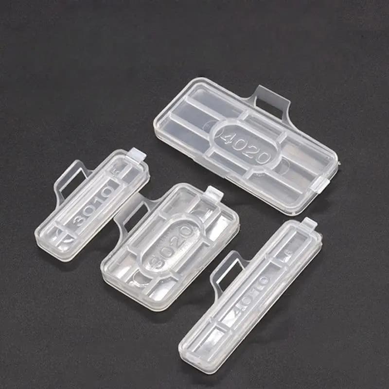 50 Pezzi Portaetichette Trasparenti per Cavi, Scatola per Etichette Identificative, Sigilli, Fascette in Plastica, Marcatori per Cavi