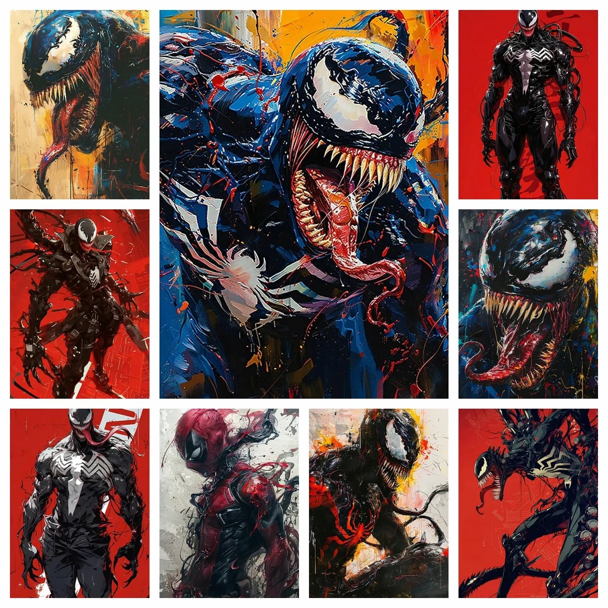 Anime Marvel venom spider-man Diamond Painting Mosaic Embroidery Cross Stitch Kit Home Decor 5D DIY Art Collection Craft