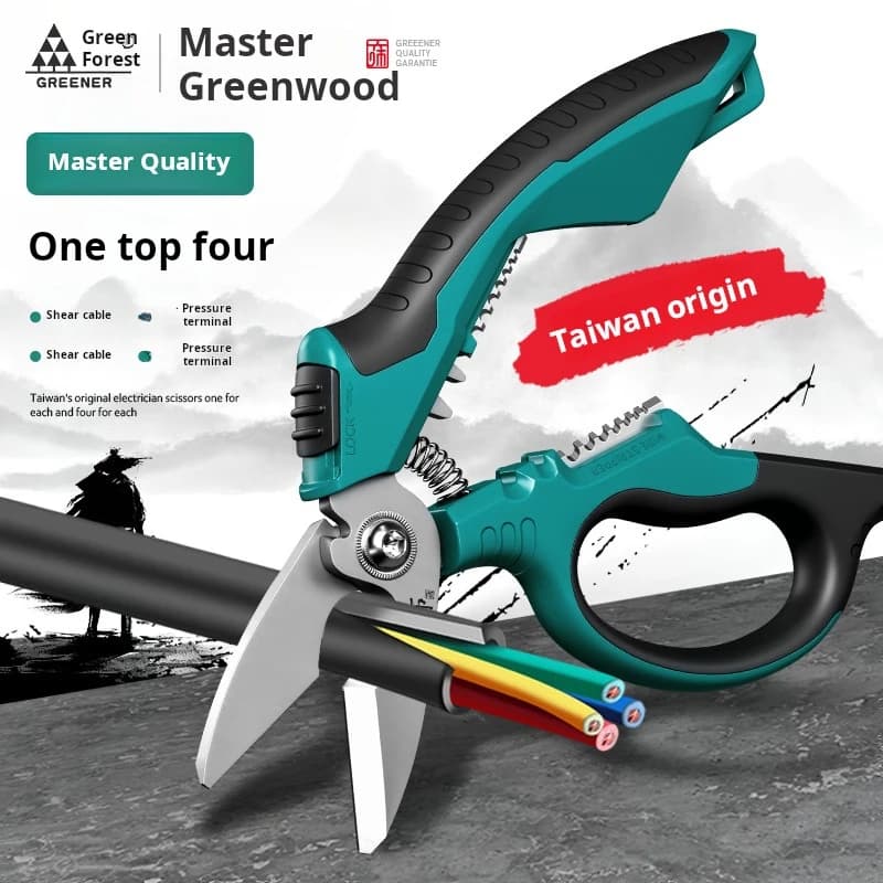 master Spelafili multifunzionale Pinza per cablaggio Strumento terminale per crimpare Strumenti per elettricisti Forbici per cavi