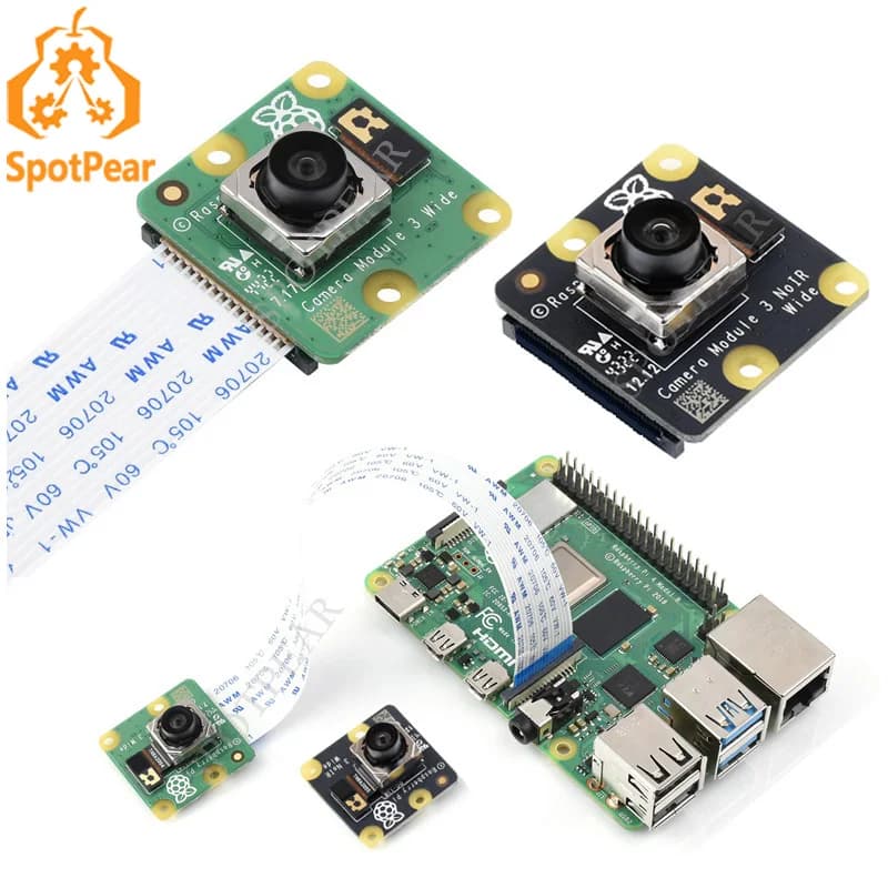 Raspberry Pi camera module 3 Official camera module with autofocus 12MP high resolution IMX708 75 °/120 ° FOV IR/NIR