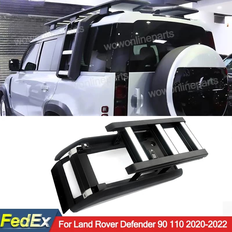 Small Staircase For Land Rover Defender 90 110 L663 SE Sport 4-Door 2020 2021 2022 2023 Telescopic Folding Roof Side Ladder