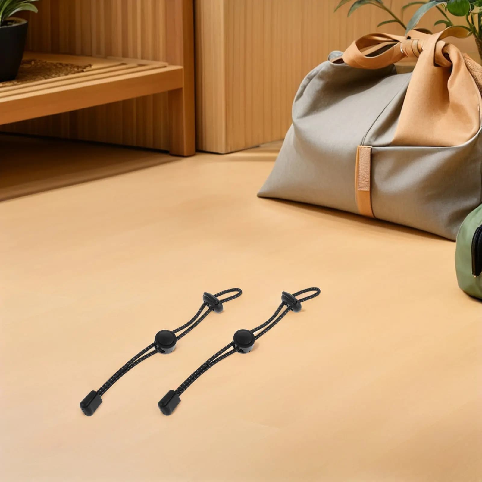 4Pcs Heavy-Duty Adjustable Elastic Rope Bungee Lanyard for Backpack Hiking Stick Holder Trekking Pole Fixing Outdoor