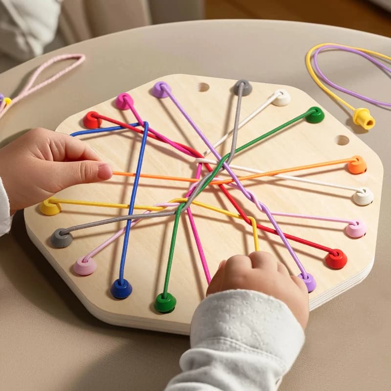 Nodi Corda Districante Gioco Sfida Puzzle Strategia Gioco da tavolo Stying Rope Lacciatura educativa Districante Giocattolo per ragazzi e ragazze
