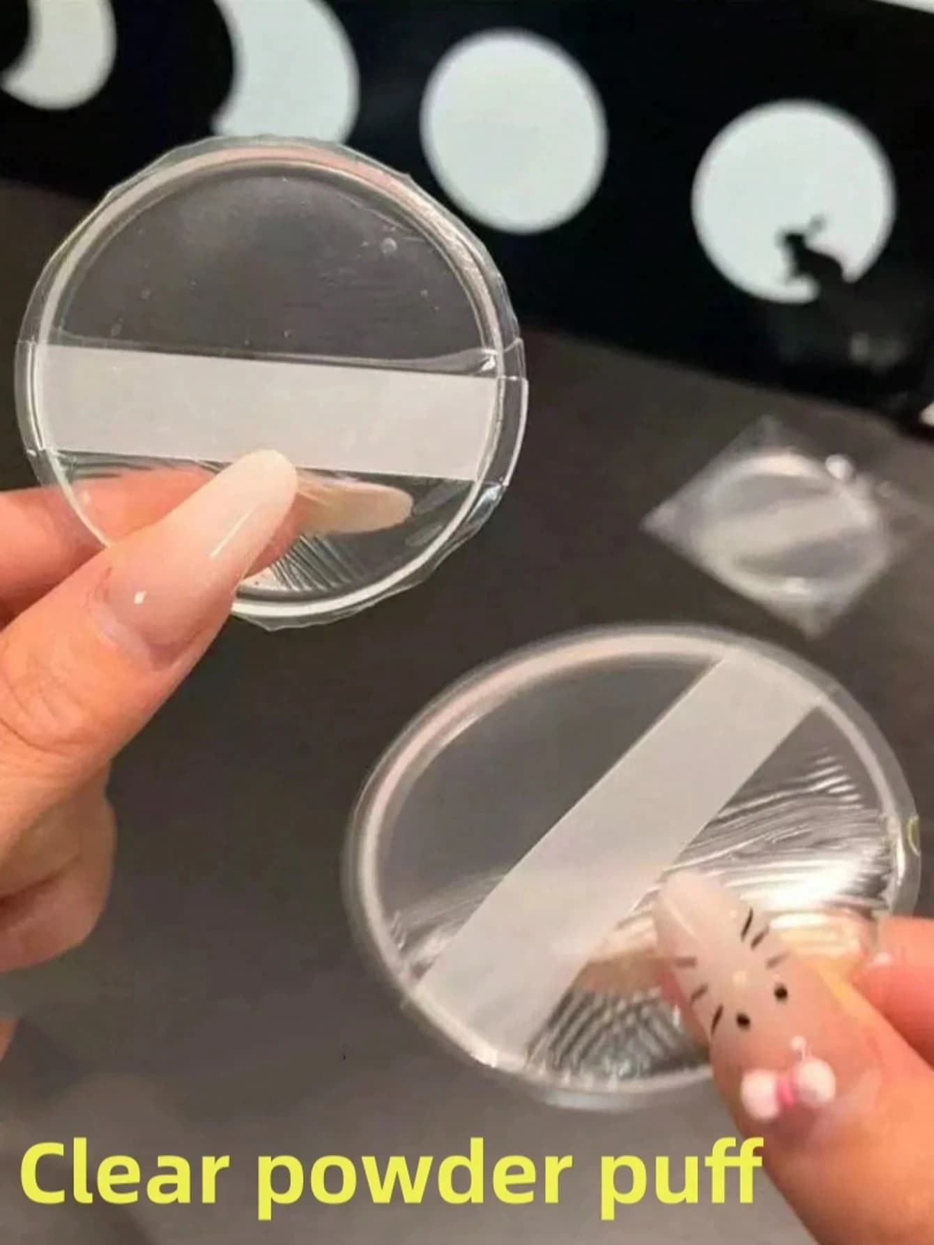 1/2 pezzi di spugna per trucco in silicone, spugna per fondotinta trasparente a base d'acqua Crystal Jelly BB Cushion Puff, spugna per fondotinta trasparente, non assorbente