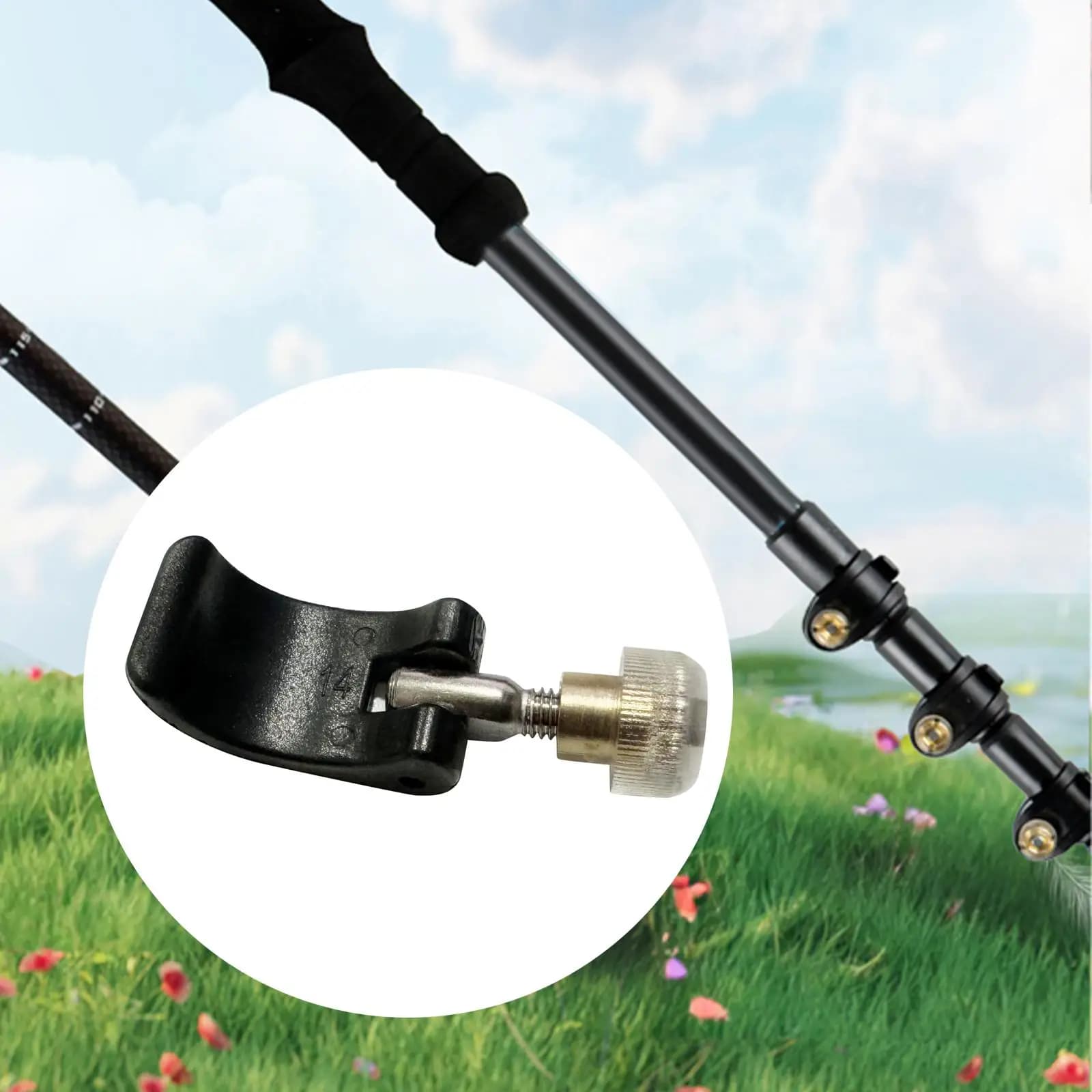 Climbing Stick Pole Lock Fast Release Clasp Repair Part Lightweight Trekking Pole Lock for Outdoor Adventure