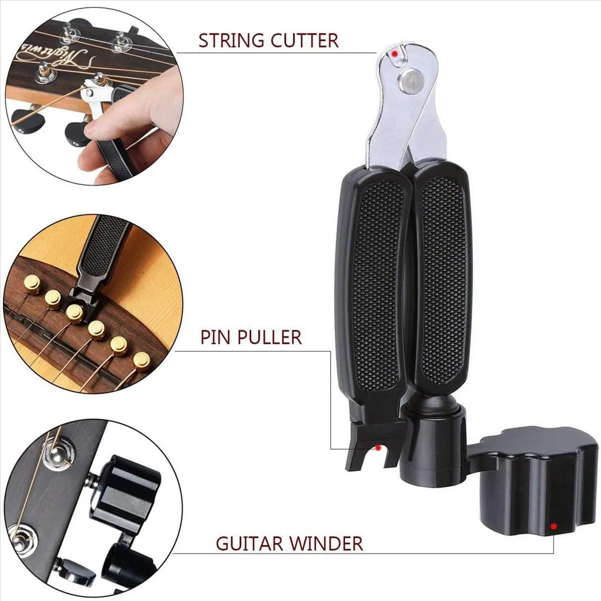[AD12] Kit di Accessori per Chitarra da 130 Pezzi con Corde, Accordatore, Capotasto, Plettri, Portaplettri, Plettri per Dita, Perni per Ponte