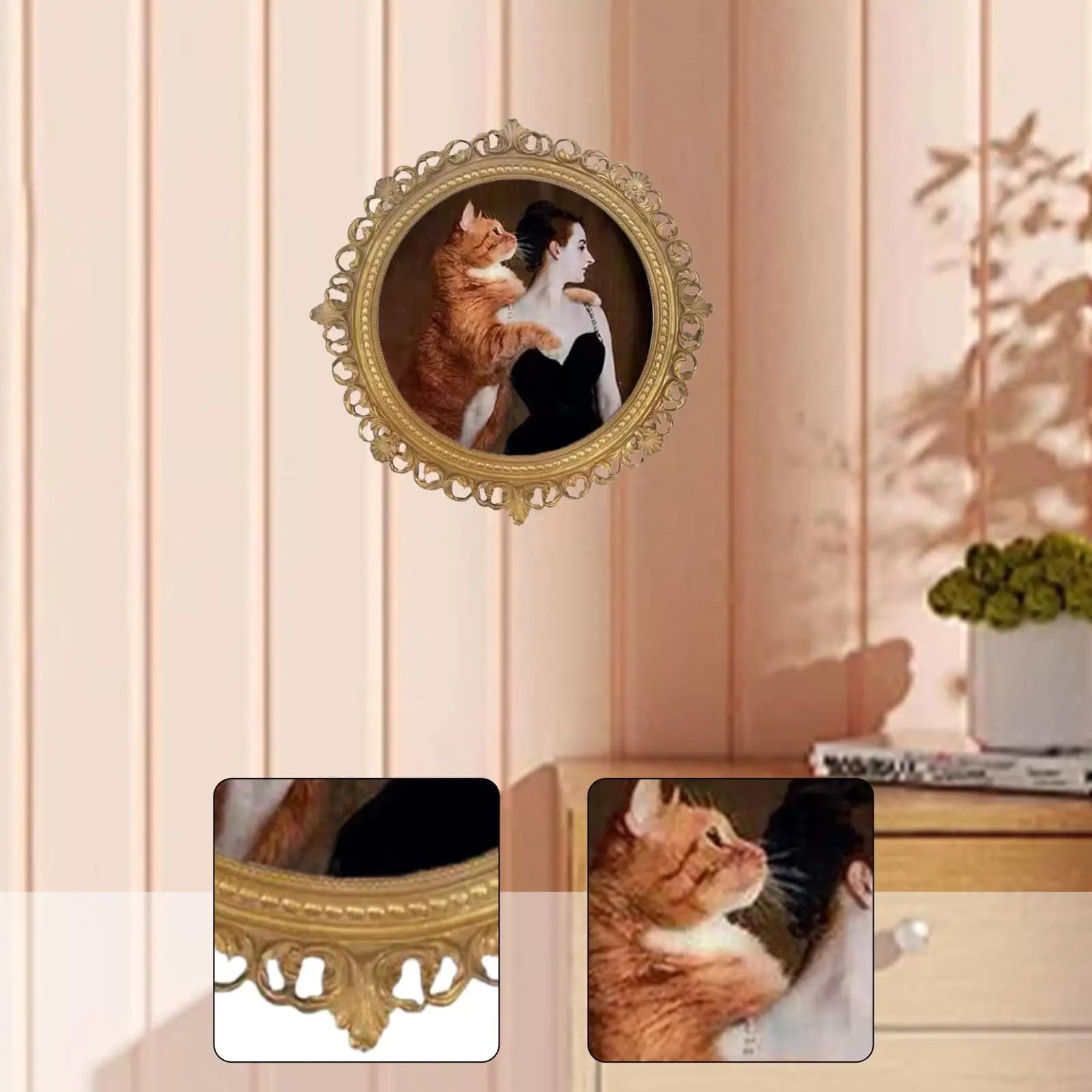Photo frame in old style European frame to hang on the wall for home decorations, weddings