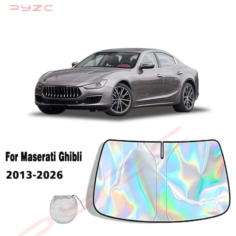 For Maserati Ghibli 2013-2026 Car Windshield Sunshade Cover Front Window Sun Shade Visor Auto Interior UV Protection