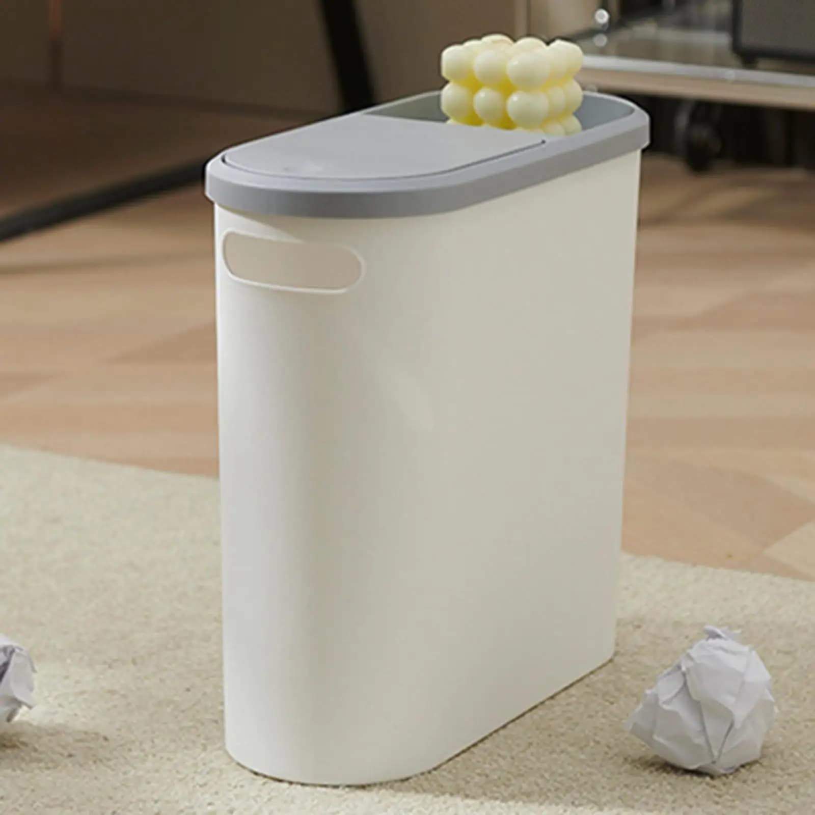Slim Bathroom Trash Can Rubbish Can Waste Bin for Bathroom Bedroom Kitchen