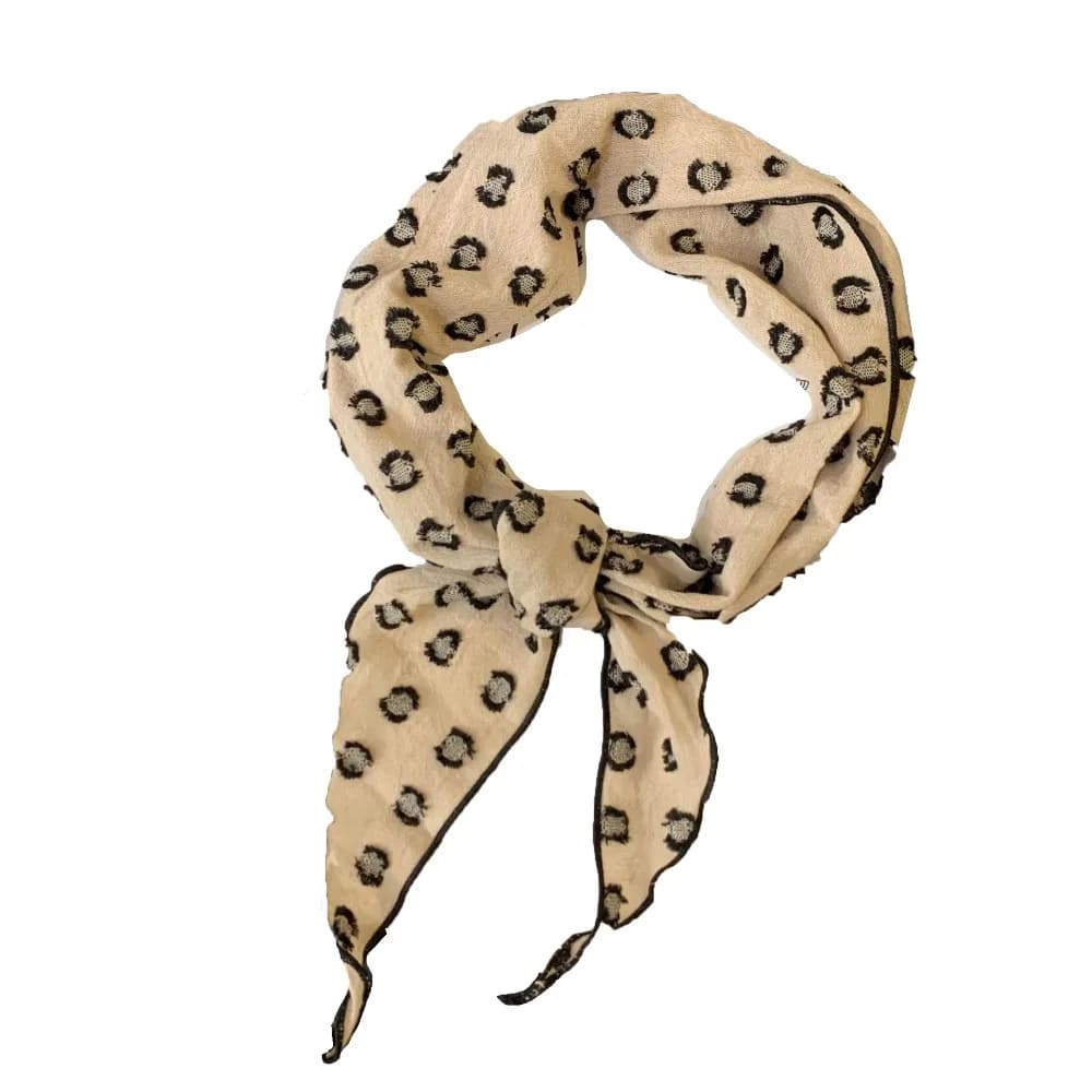 Sweet Snow Flower Scarves Korean Style Soft Cotton Linen Headscarf Headkerchief Neck Wrap Triangle Hijab Scarf Summer