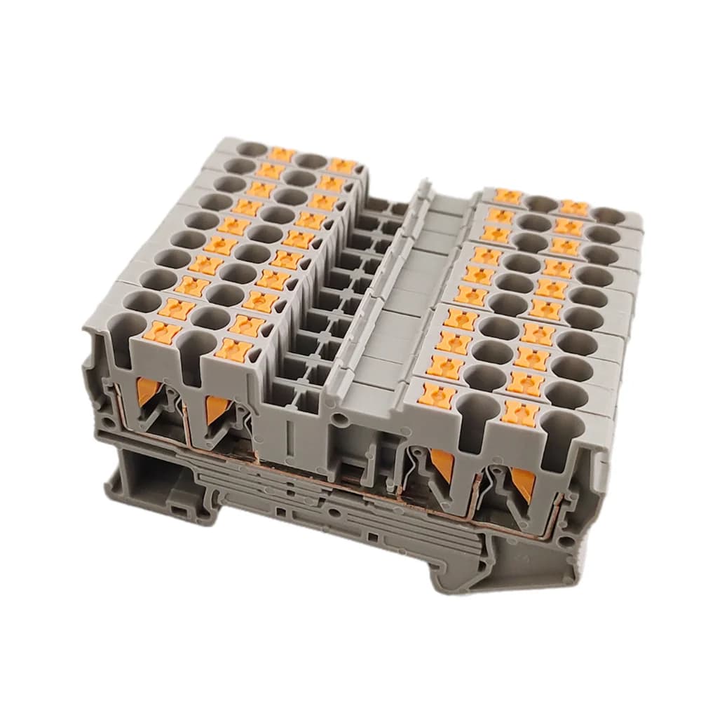 10 Pz PT2.5 QUATTRO Push-In Primavera 4-Conductor Strip Plug PT 2.5 Filo Connettore Elettrico Morsettiera Su Guida Din PT2.5-QU