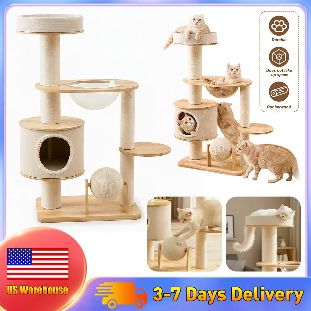 Tiragraffi per Gatti da Interno, Resistente all'Usura, Decorativo, Letto per Gatti, Traspirante, Articoli per Animali Domestici, Struttura per Arrampicata