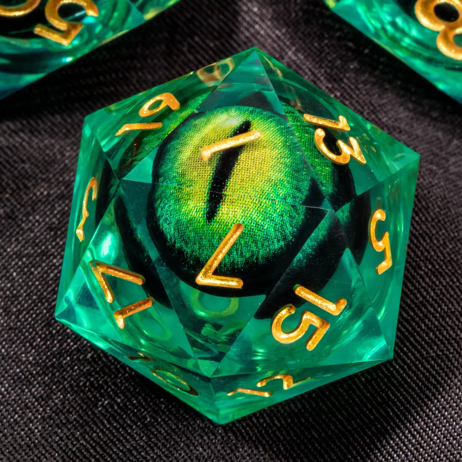 Set di dadi D&D con nucleo liquido DND, dadi Dungeon e drago in resina con bordo affilato, dadi D e D per giochi di ruolo D20 D12 D10 D8 D6 D4