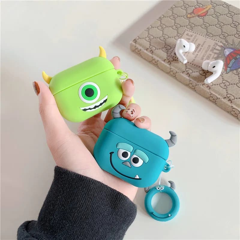 For Airpods Pro 3 case, Big Monster 3D silicone protective case for Airpods Pro 2/Airpods 4 3 2 1 Cover Funda Kids