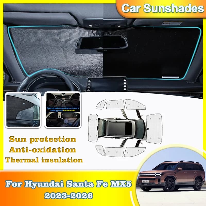 Per Hyundai Santa Fe MX5 2023 2024 2025 2026 Visiera parasole Parabrezza Parasole Finestra Tende da sole Protezione UV Accessori auto