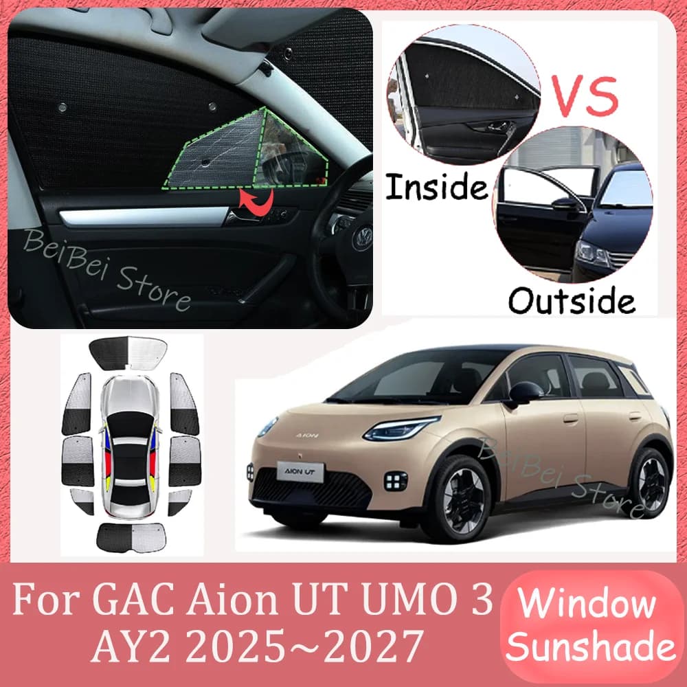 Per GAC Aion UT UMO 3 AY2 2025~2027 2026 Tendina Parasole Laterale in Alluminio per Auto, Protezione UV per Finestrini e Parabrezza, Accessori Interni