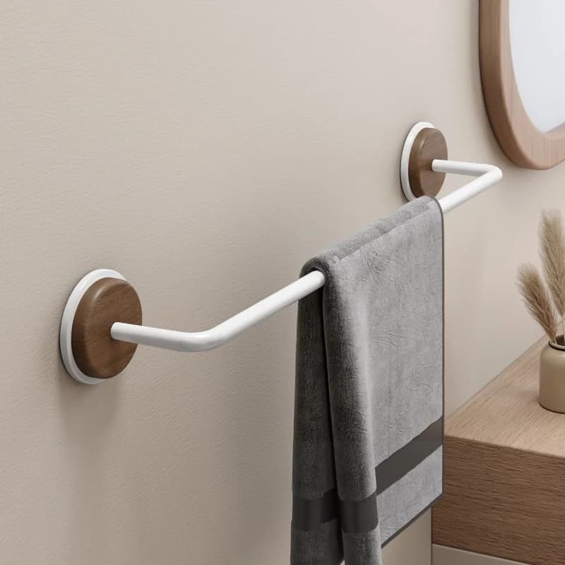 Porta asciugamani da bagno in alluminio Porta asciugamani breve Porta asciugamani da bagno a parete Porta asciugamani grigio Porta pantofole