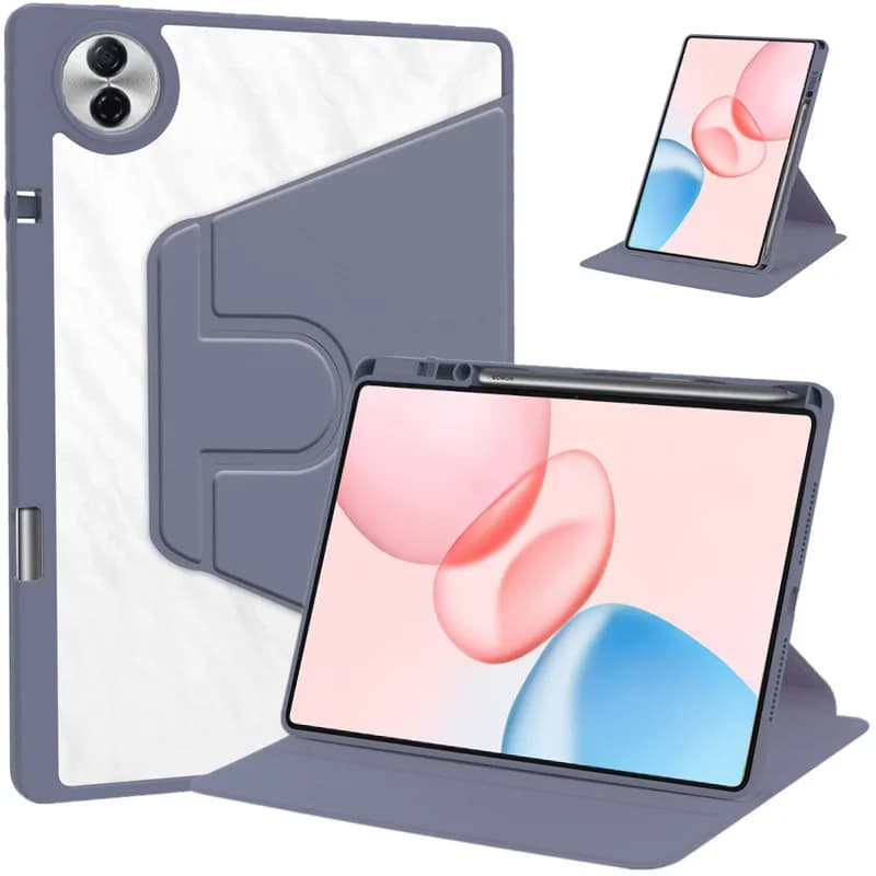 Per Honor Pad 10 Custodia con portapenne 360 Rotante Acrilico Trasparente Duro Tablet Fonda Per Honor Pad 10 12.1 pollici 2025 Custodia Coque