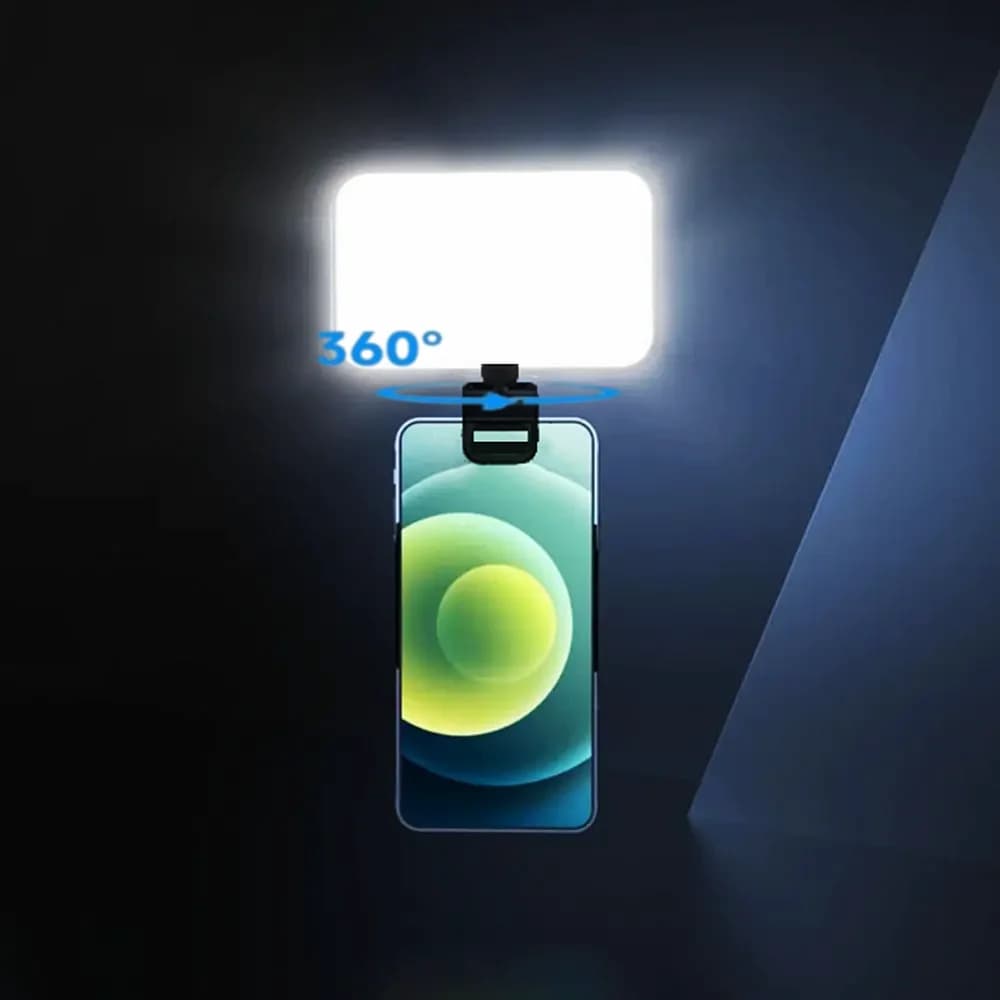 FANGTUOSI new Pocket LED Selfie Fill Light 1000Mah Rechargeable For IPhone IPad Mobile Phone Clip Flash Video Photography Lamp