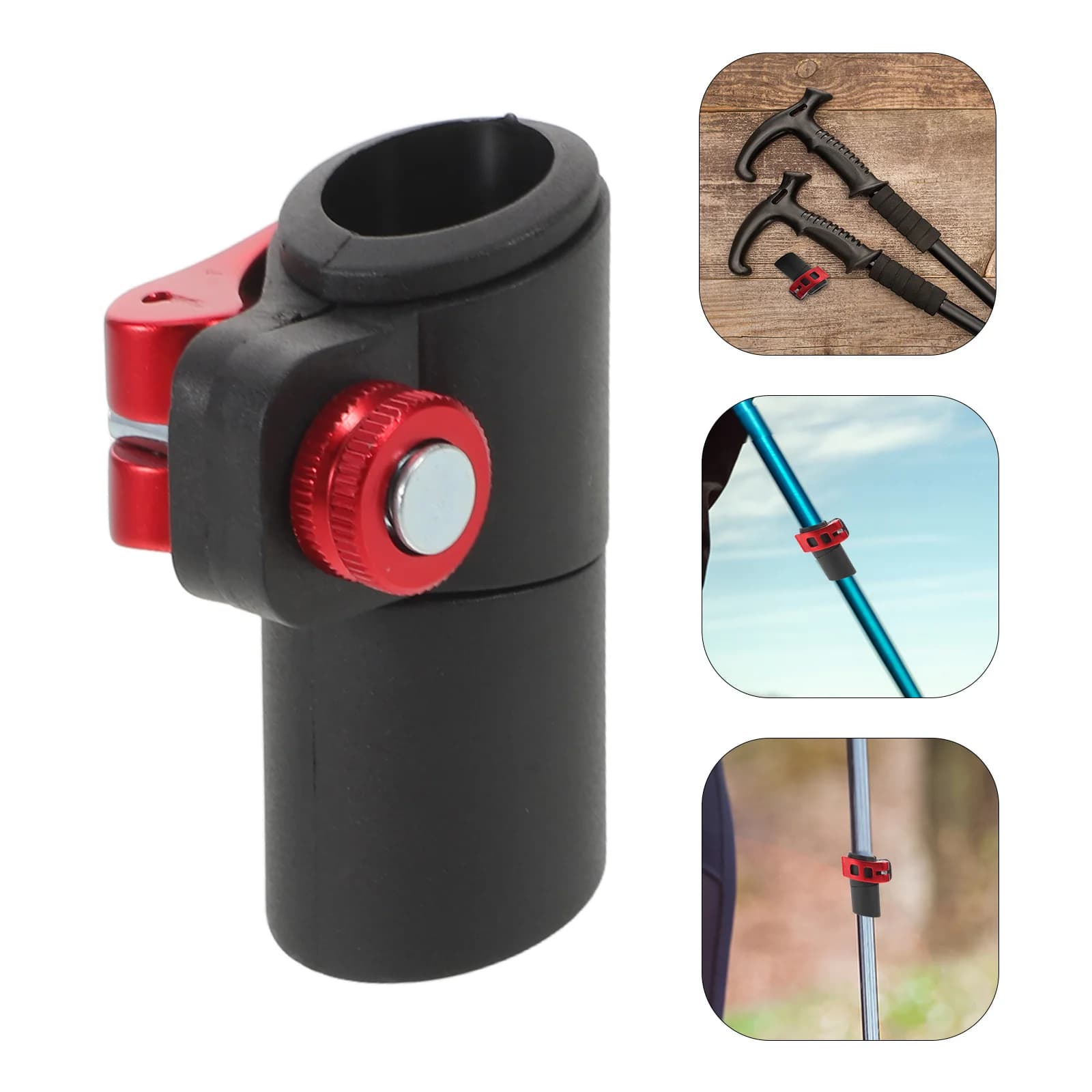 Exterior block for trek sticks in fast locking aluminum alloy, spare for clamp trekking sticks, mountaineering and climbing