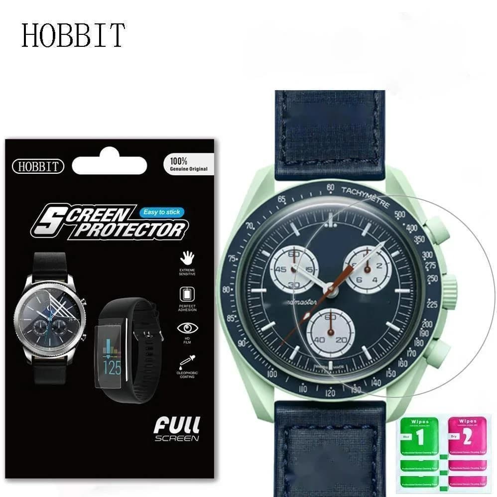 Pellicola morbida idrogel in TPU per Omega Swatch Co Protezione schermo per orologio di marca Pellicola a copertura totale per bioceramica MoonSwatch SO33
