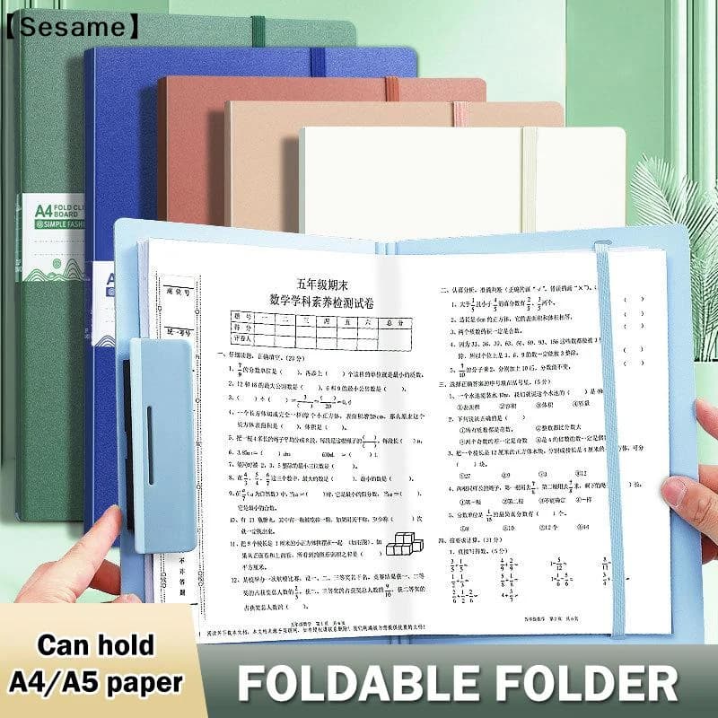 Cartella Portadocumenti Pieghevole A4, Porta Fogli Portatile, Organizzatore per Documenti, Ideale per Lavoro, Studio e Ufficio