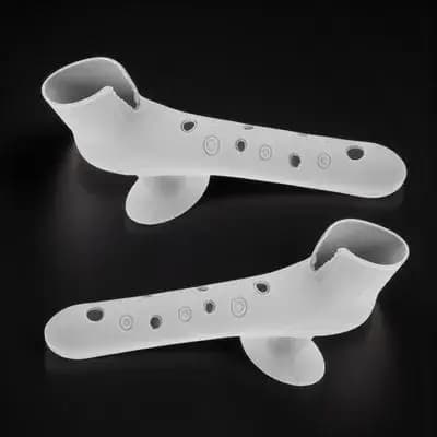 2 Pezzi Coprimaniglia Flessibile in Silicone, Inodore, Ecologico, Antiurto, Protegge Pareti e Pavimenti, Ferma Porta per Bambini