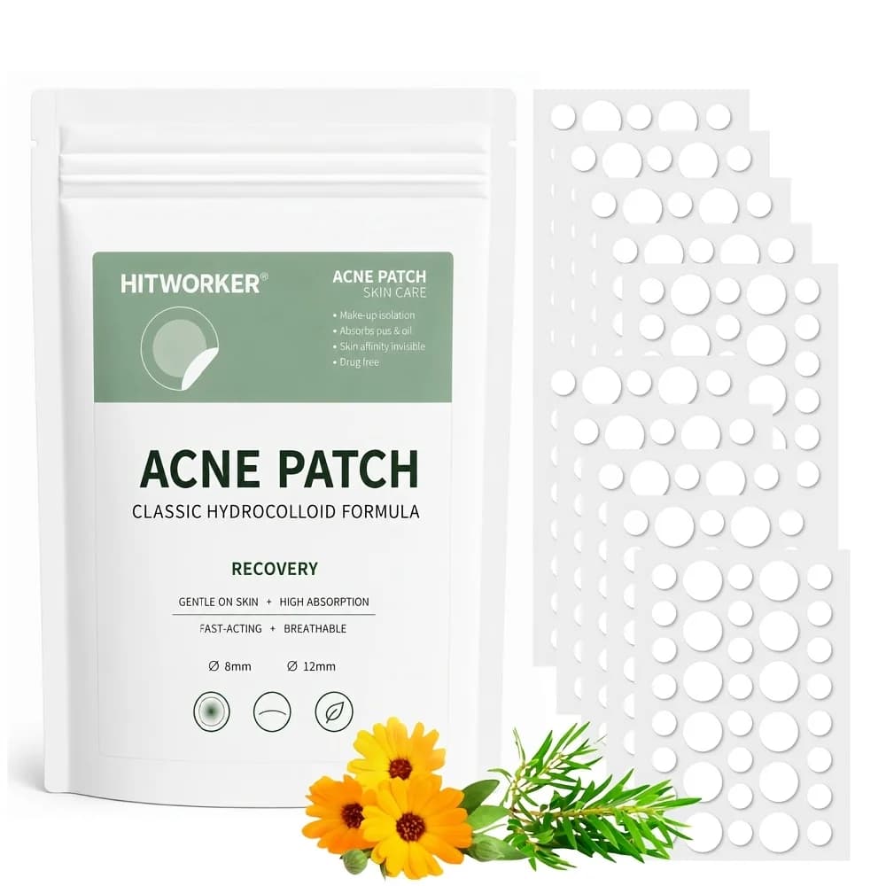 360/180Pcs/Bag Round Acne Patch, Alcohol-Free, Odorless, High-Quality Water-Based Gel Material Deep Cleaning Acne Patch
