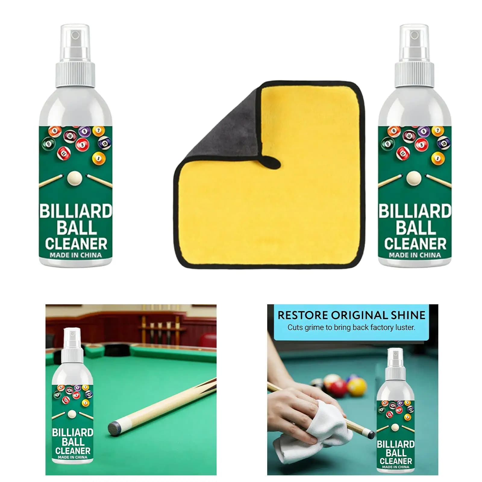 Detergente Rapido per Palline da Biliardo 100ml Spray per Protezione Stecche e Accessori da Biliardo