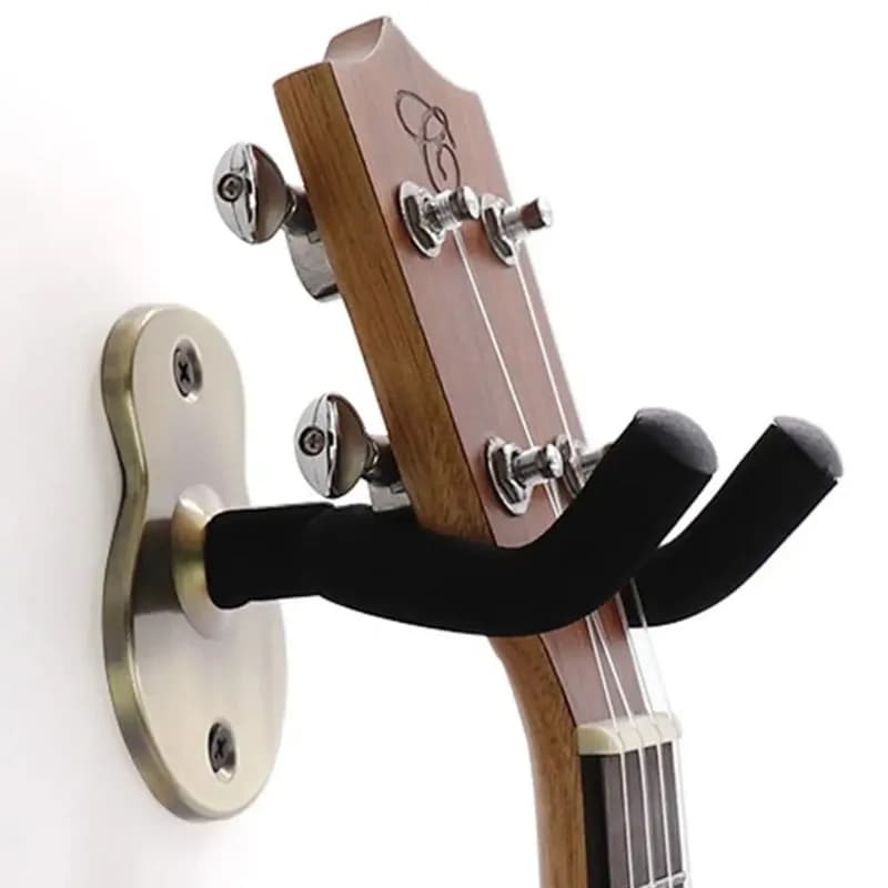 Gancio per montaggio a parete per chitarra in legno Design unico e resistente Gancio per ukulele piegato Supporto per rack per chitarra elettrica acustica per basso