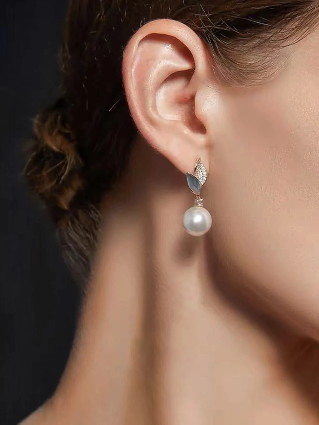 Orecchini pendenti con strass e perle finte, nuovo modello 2026, eleganti gioielli da sposa per donna