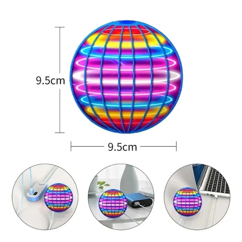 Palla volante magica e boomerang a spirale con illuminazione a LED, giocattoli per feste, regali per adulti e bambini
