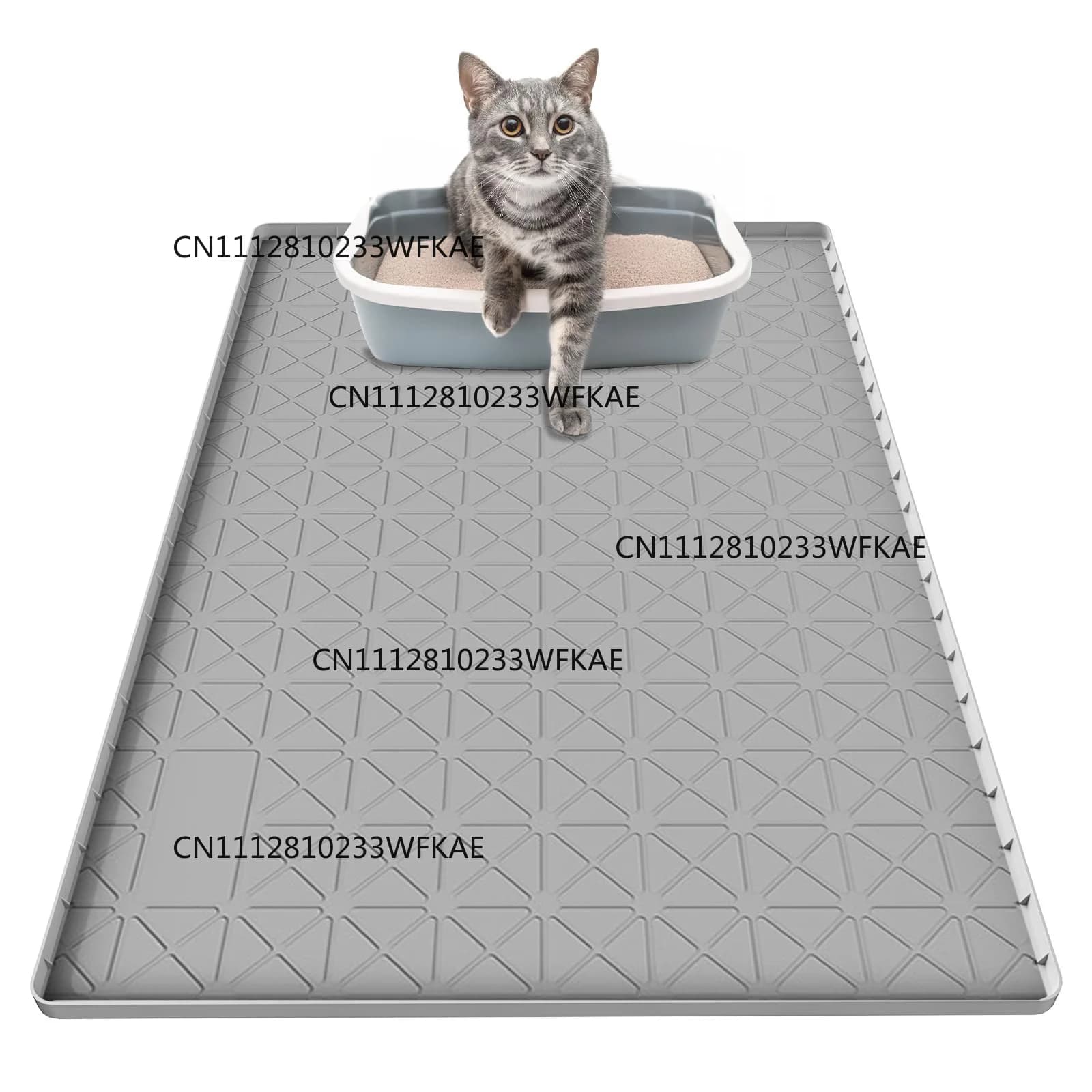 2PCS pet pad silicone cat litter pad leak-proof cat litter pad easy to clean silicone pet waterproof floor mat