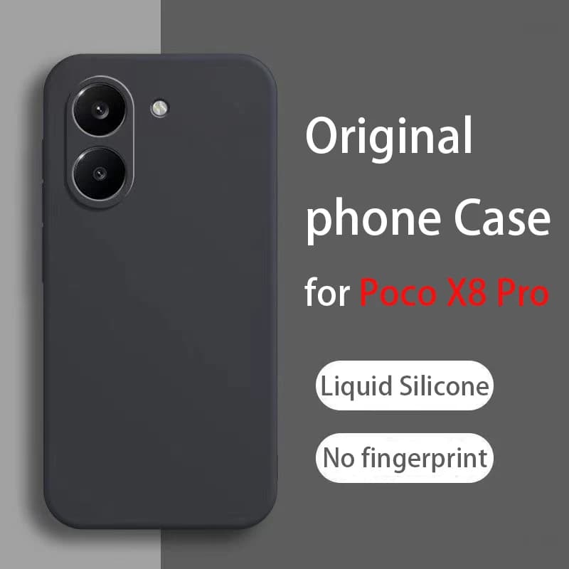 For Poco X8 Pro 5G Liquid Silicone Phone Case For Xiaomi Pocophone Poco X8 Pro Shockproof Soft Cover Case