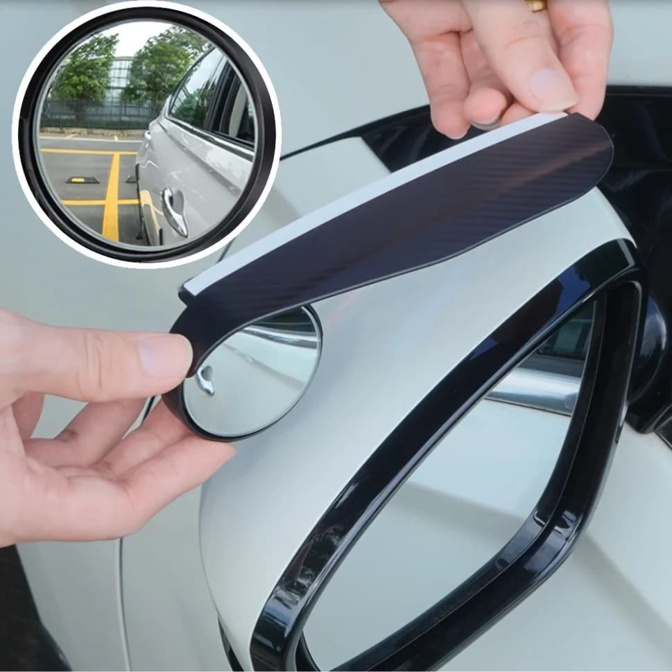 Pack of 2 mirrors for blind corners for cars, rear view mirror for all-in-one multifunctional raincoat, rain-proof cover, prolonged field of view, safe guide.