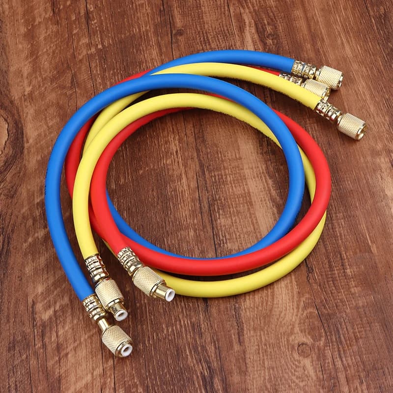 Set di tubi di ricarica AC R410A da 90-150 cm, 1/4'' SAE, 500 PSI, per tubi refrigeranti per condizionatori d'aria, strumento di ricarica per refrigerazione R134 R22