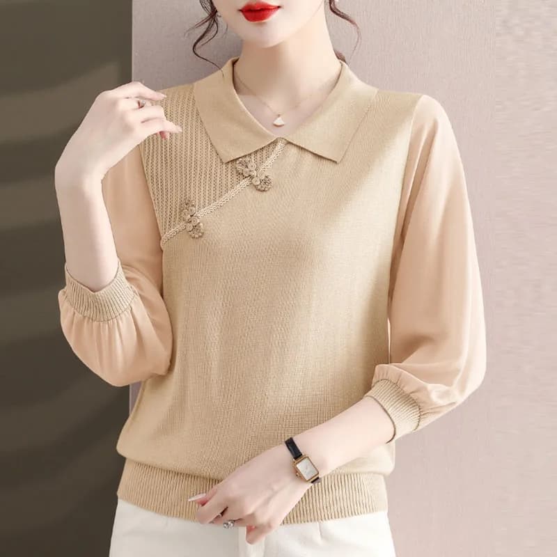 Women Blouse Shirt New Turn Down Collar Black Loose Blouse Shirt Women Tops Blouses Shirts Blusas Camisas Blusas Para Muje Q3043