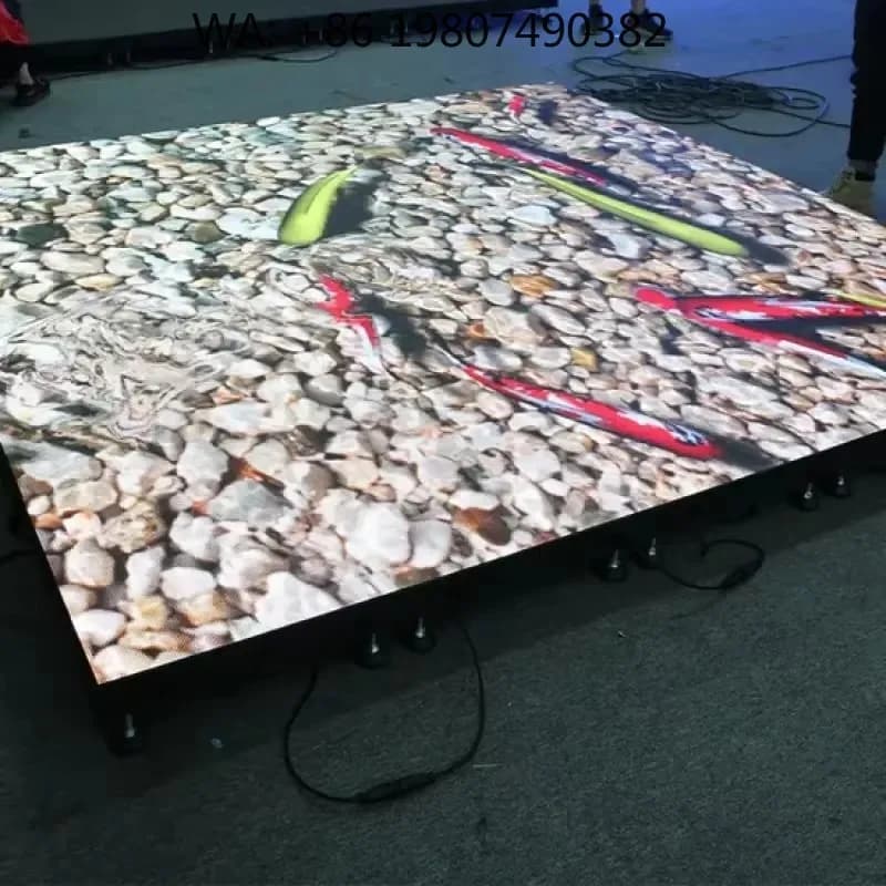 Magnetic Interactive LED Floor Tile Screen, High Refresh Rental Panel for Stage Event Creative Visual Advertising Display