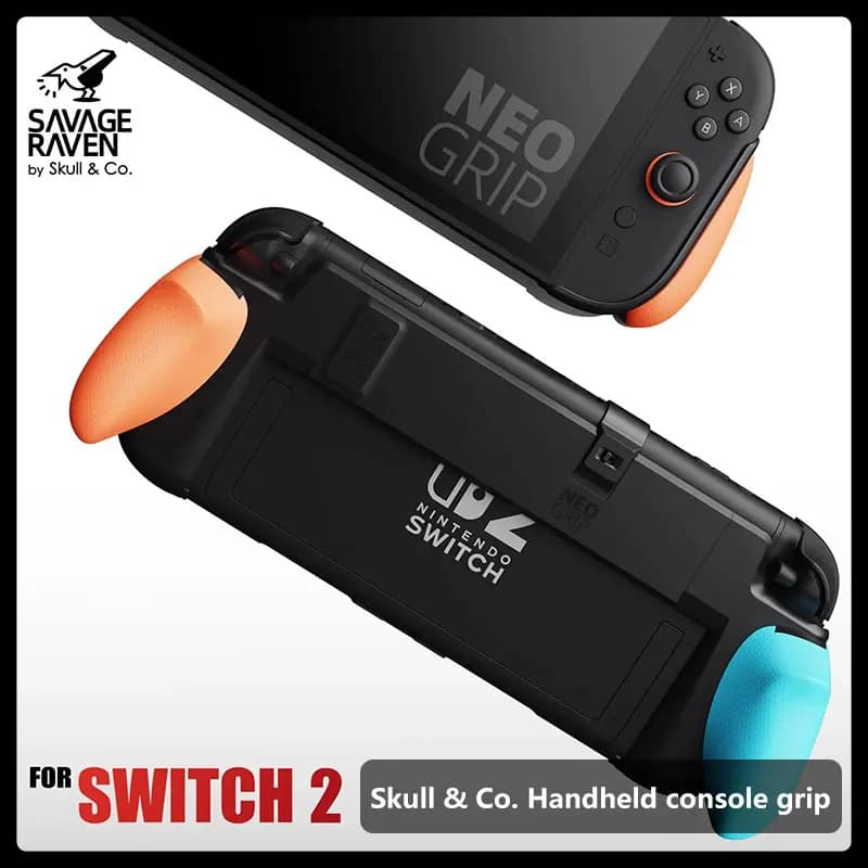 Savage Raven di Skull & Co. NeoGrip con custodia protettiva con impugnatura ergonomica sostituibile per console di gioco Nintendo Switch 2 NS2 NOVITÀ