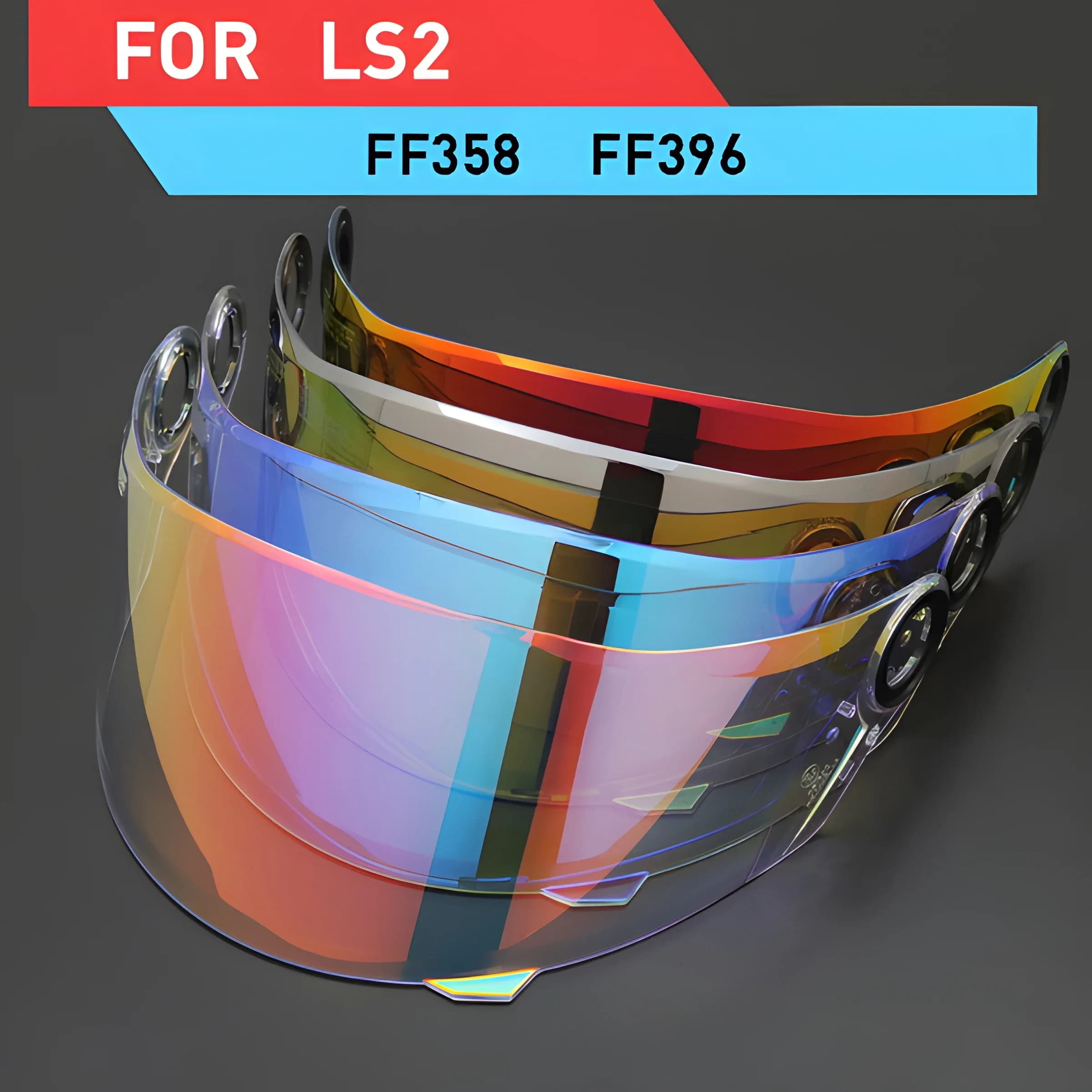 Visiera per LS2 FF358 Visiera per casco moto integrale Lente multicolore opzionale adatta per LS2 FF396 FF392