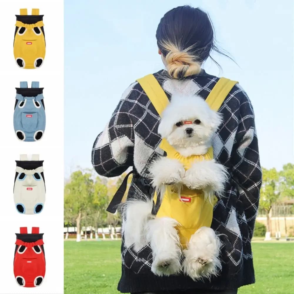 Borsa per cani creativa sul davanti per animali domestici Cinghia regolabile traspirante Zaino per animali domestici Trasportino anteriore per cani impermeabile a mani libere Piccolo