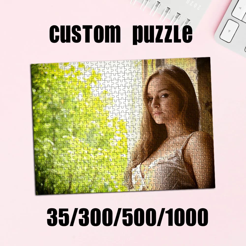 35/300/500/1000 pezzi Puzzle fotografico personalizzato con foto di genitori e figli, personalizza i giocattoli fai da te, decorazione per la casa
