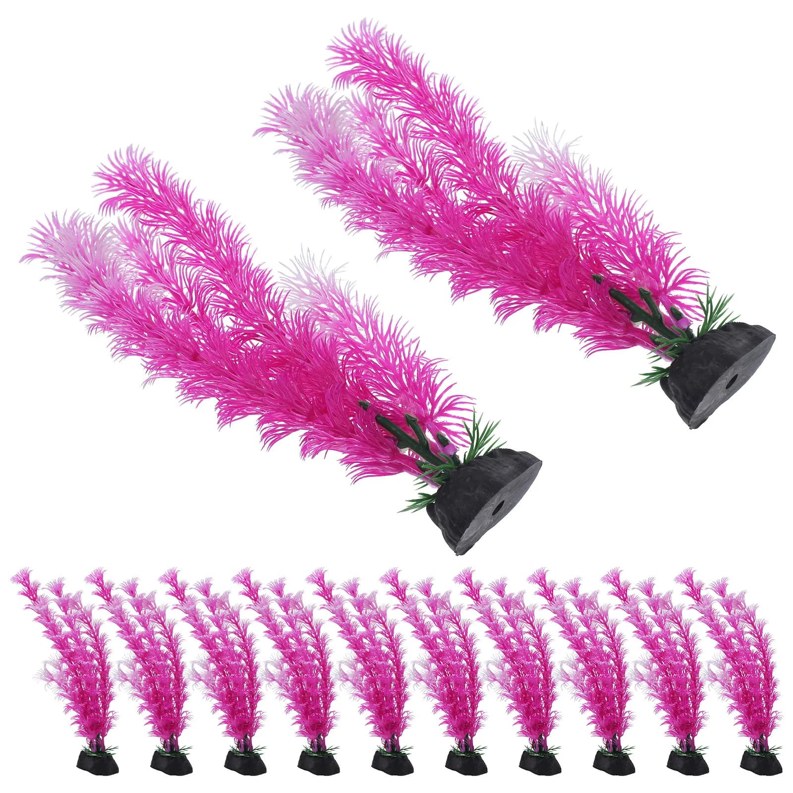 12 Pezzi Decorazioni per Acquario, Piante Artificiali Realistiche in Plastica, Accessori per Pesci Betta