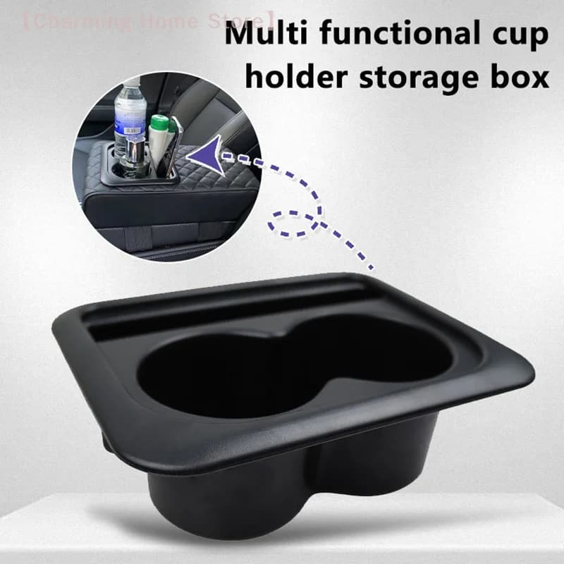 Portabicchieri per auto, console centrale, bracciolo, cuscino, portabicchieri universale con portaoggetti per telefono cellulare, accessori interni per auto