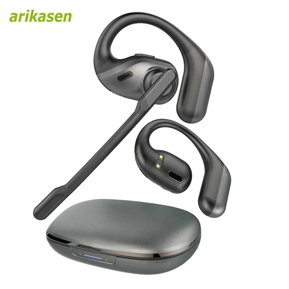 Auricolari Bluetooth, Cuffie Wireless con Microfono, Auricolari Bluetooth Senza Fili con Microfono a Cancellazione del Rumore per Lavoro, Cellulari
