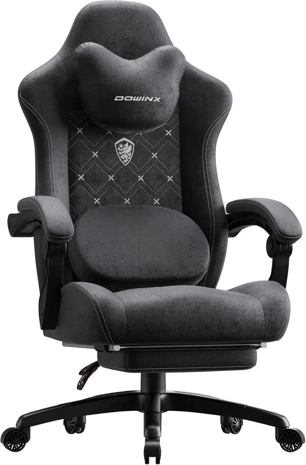 Sedia da Gaming con Supporto Lombare Riscaldato e Massaggiante, per Adulti con Poggiapiedi, Sedia Ergonomica per Computer e Videogiochi