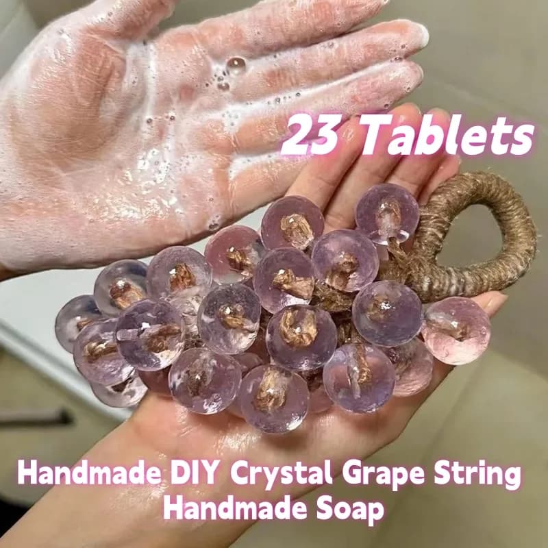 Handmade DIY soap crystal grape string handmade soap foam rich cleaning power charming fragrance gift box packaging
