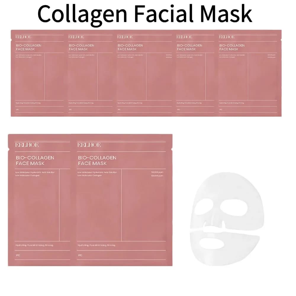1-50Pcs Collagen Facial Mask Deep Hydrating Moisturizing Overnight Gentle Skin Care Lotion Mask,Refreshing Smooth Fine Lines