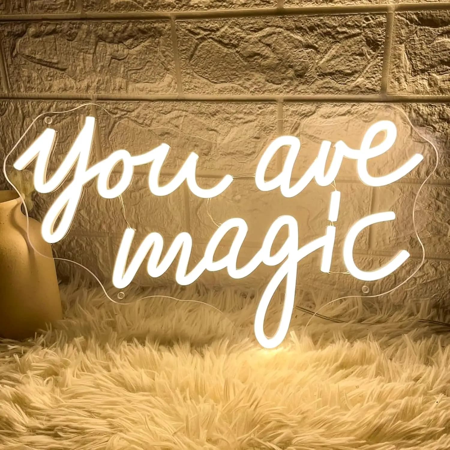 Insegna al Neon Magica - Decorazione da Parete Alimentata via USB per Camera da Letto, Bar, Feste. Insegna Luminosa a LED Dimmerabile, Regalo Perfetto per Casa ed Eventi.